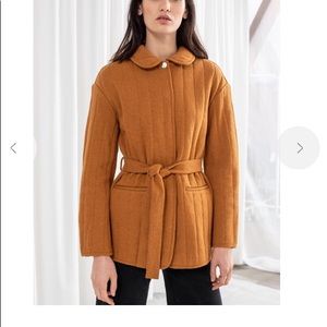 & Other Stories Brown Quilted Cotton Jacket XS